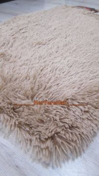 Doğuş Peluş Tavşan Tüyü Bej 3'lü Klozet Takımı