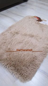 Doğuş Peluş Tavşan Tüyü Bej 3'lü Klozet Takımı