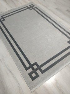 TürkmenHalı Trend 17527 Gri Modern Desenli Halı 150x230 cm