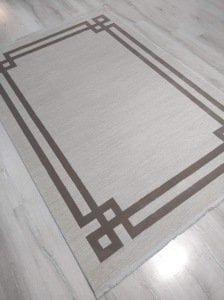 TürkmenHalı Trend 17527 Kahve Modern Desenli Halı 150x230 cm