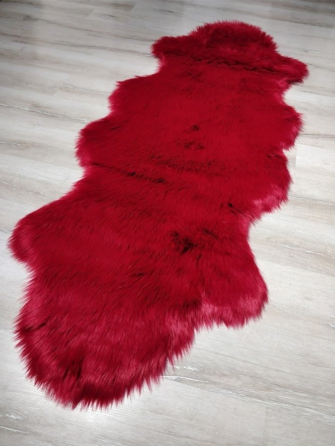 YamalıHome Peluş Halı APost Kırmızı 75x150cm Post Halı