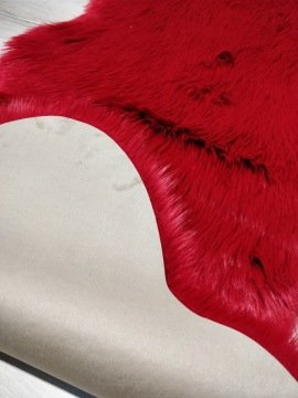 YamalıHome Peluş Halı APost Kırmızı 75x150cm Post Halı