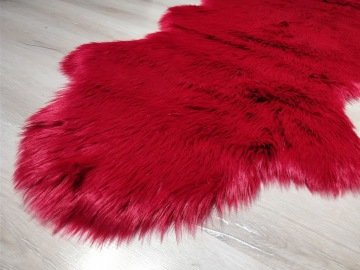 YamalıHome Peluş Halı APost Kırmızı 75x150cm Post Halı
