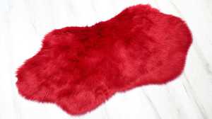 YamalıHome Peluş Halı APost Kırmızı 75x150cm Post Halı