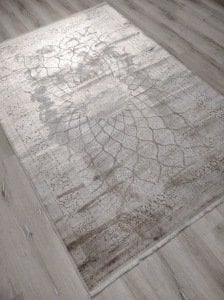 Yamalı Home Nazenin 1943 Vizon 160x230 cm Saçaklı Salon Halısı