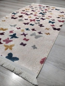 YamalıHome Style R3128 Renkli Kelebek 80x150 cm Baskı Kilim