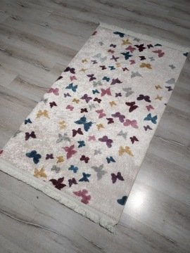 YamalıHome Style R3128 Renkli Kelebek 80x150 cm Baskı Kilim