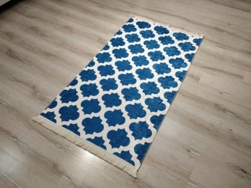 YamalıHome Style M7505Moda Maça Mavi 80x150 cm Baskı Kilim