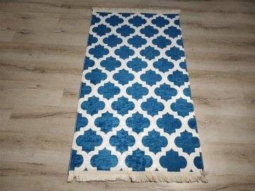 YamalıHome Style M7505Moda Maça Mavi 80x150 cm Baskı Kilim