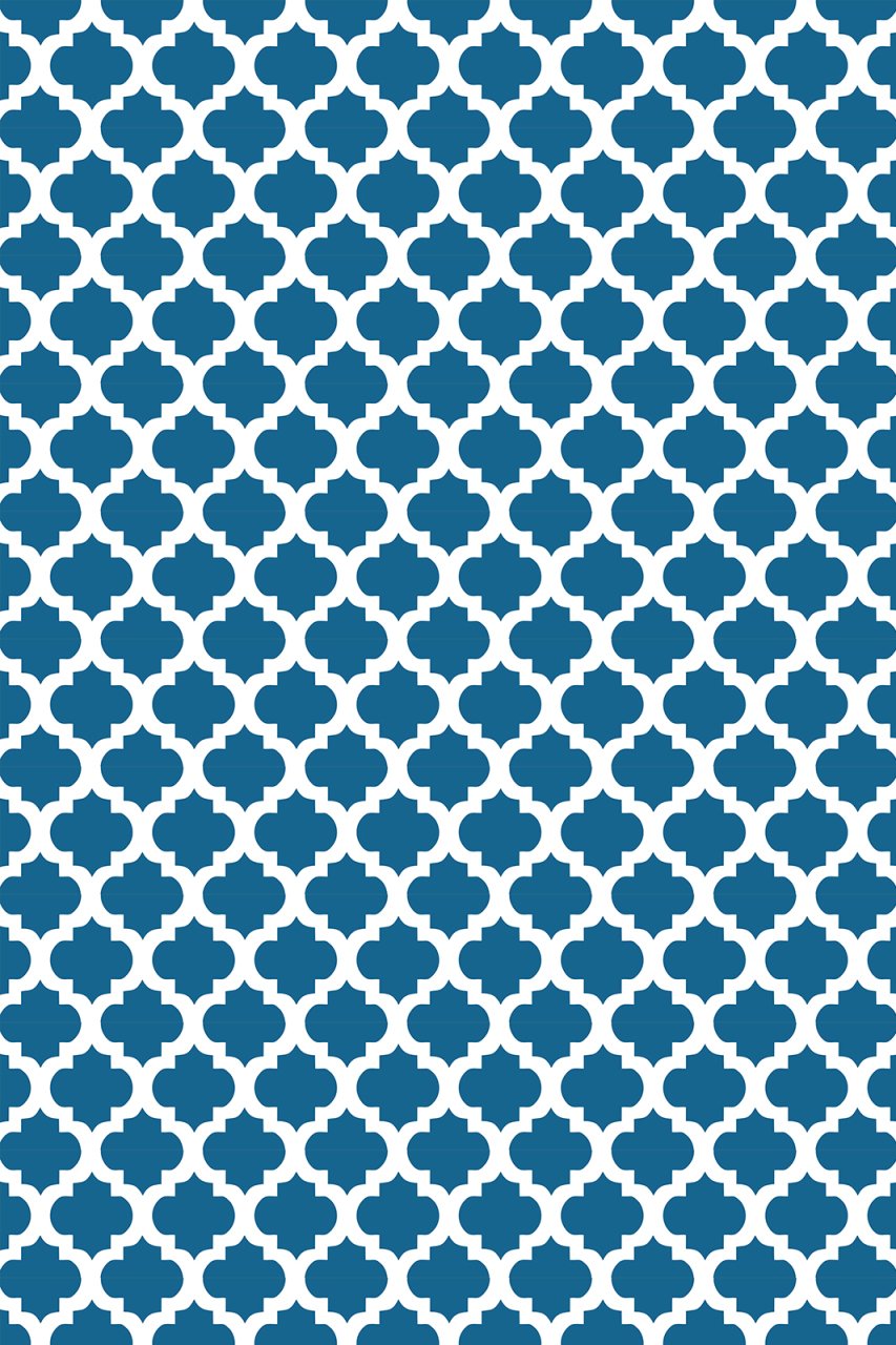 YamalıHome Style M7505Moda Maça Mavi 80x150 cm Baskı Kilim