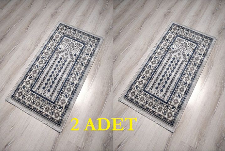 2 Adet Halı Sarayı Sihir Namazlık Seccade NM011 Gri 60x115cm