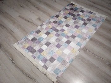 YamalıHome Style R3125 Renkli Kare 80x150 cm Baskı Kilim