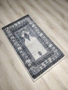 2 Adet Halı Sarayı Sihir Namazlık Seccade NM012 Gri 60x115cm