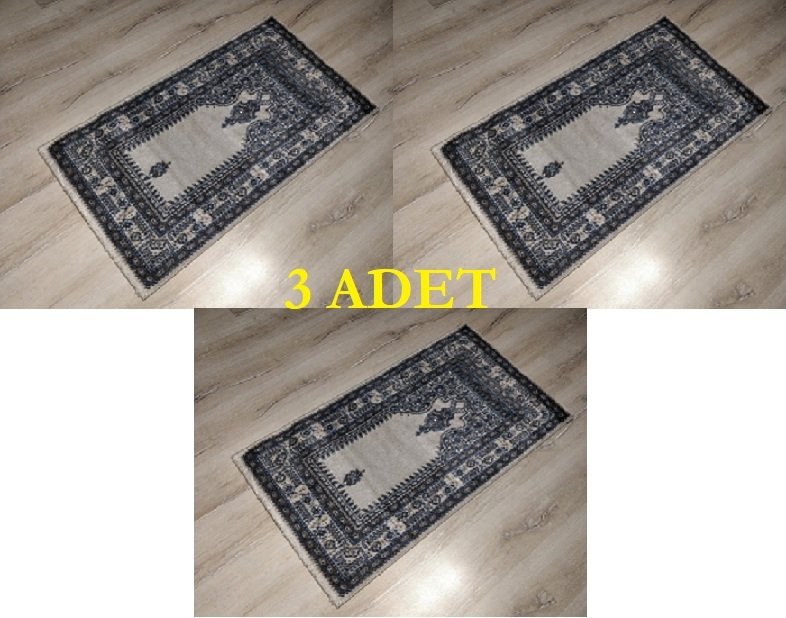 3 Adet Halı Sarayı Sihir Namazlık Seccade NM012 Gri 60x115cm