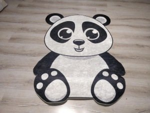 YamalıHome Kids Panda Ayıcık Şekilli Çocuk Halısı KC01Krem 100x140 cm