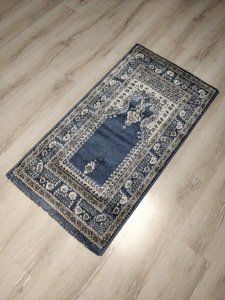 2 Adet Halı Sarayı Sihir Namazlık Seccade NM012 Mavi 60x115cm