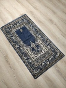 2 Adet Halı Sarayı Sihir Namazlık Seccade NM012 Mavi 60x115cm