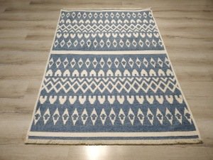 Eko Halı Mondo Kilim MD03 Mavi Çift Taraflı Kilim 120x180 cm