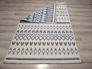 Eko Halı Mondo Kilim MD03 Mavi Çift Taraflı Kilim 120x180 cm