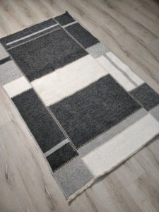 Eko Halı NoaKilim NK08 Gri Antrasit Çift Taraflı Kilim 115x180 cm