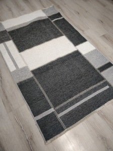 Eko Halı NoaKilim NK08 Gri Antrasit Çift Taraflı Kilim 115x180 cm