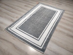 Eko Halı NoaKilim NK06 Gri Beyaz Çift Taraflı Kilim 115x180 cm