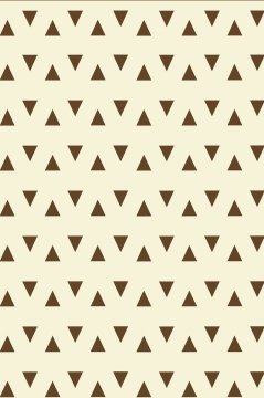 YamalıHome Style H6402 Krem Kahve Üçgen 120x180 cm Baskı Kilim