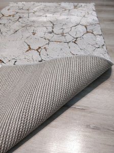 YamalıHome Bambu Halı 1025Hardal Krem 80x140 cm Pratik Halı