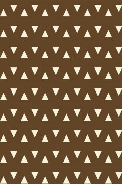 YamalıHome Style H6403 Kahve Krem Üçgen 120x180 cm Baskı Kilim