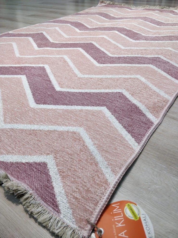 Eko Halı NoaKilim NK05 Krem Pembe Çift Taraflı Kilim 115x180 cm