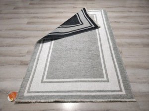 Eko Halı NoaKilim NK06 Antrasit Gri Çift Taraflı Kilim 115x180 cm