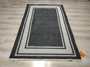 Eko Halı NoaKilim NK06 Antrasit Gri Çift Taraflı Kilim 115x180 cm