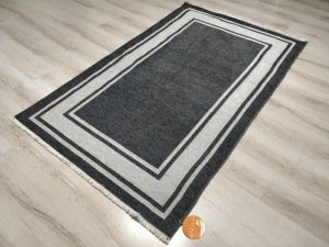Eko Halı NoaKilim NK06 Antrasit Gri Çift Taraflı Kilim 115x180 cm