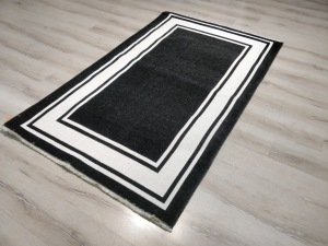 Eko Halı NoaKilim NK06 Siyah Beyaz Çift Taraflı Kilim 115x180 cm