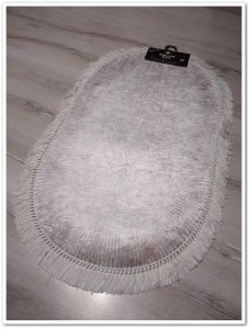 Yamalı Home Banyo Eva1859Vizon 2'li Klozet Takımı Oval Banyo Paspası