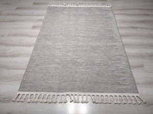 Tarz Wool 20-002Taş Vizon-Gri Yün Dokuma Kilim 110x170 cm