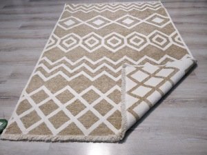 Eko Halı Mondo Kilim MD01 Bej Çift Taraflı Kilim 120x180 cm