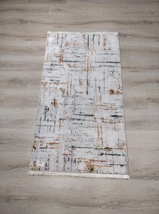 YamalıHome Bambu Halı d297 Hardal Gri  80x140 cm Pratik Halı