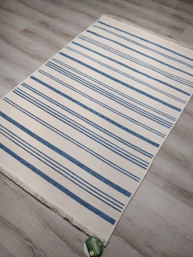 Eko Halı Mondo Kilim MD02 Mavi Çift Taraflı Kilim 120x180 cm