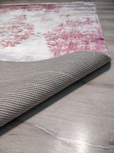 YamalıHome Bambu Halı 1013Vişne Krem140x200 cm Pratik Halı