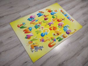 Doğuş 3Boyutlu Halı 3D-916ABC Harfli Alfabe 140x200 cm Çocuk Halısı