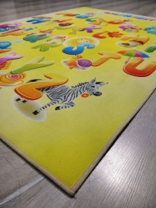 Doğuş 3Boyutlu Halı 3D-916ABC Harfli Alfabe 140x200 cm Çocuk Halısı