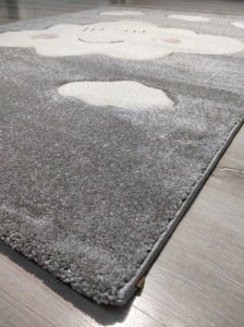 Antialerjik Çocuk Halısı KDS09 Gri Bulut Desenli 120x180 cm