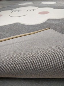 Antialerjik Çocuk Halısı KDS09 Gri Bulut Desenli 160x230 cm