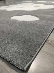 Antialerjik Çocuk Halısı KDS09 Gri Bulut Desenli 160x230 cm