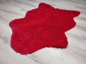 YamalıHome Tavşan Tüyü Kırmızı 70x100 cm Peluş Post Halı