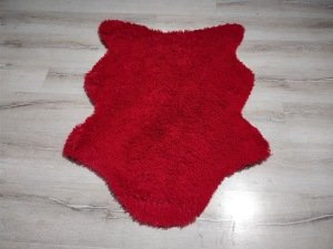 YamalıHome Tavşan Tüyü Kırmızı 70x100 cm Peluş Post Halı