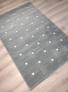 Antialerjik Çocuk Halısı KDS10 Mavi Beyaz Puan Desenli 120x180 cm