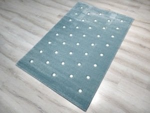 Antialerjik Çocuk Halısı KDS10 Mavi Beyaz Puan Desenli 120x180 cm