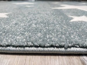 Antialerjik Çocuk Halısı KDS12 Yıldız Desenli Mavi 120x180 cm